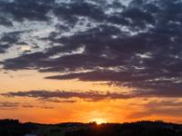 Sonnenuntergang gesehen von Aschau-Höhenberg aus